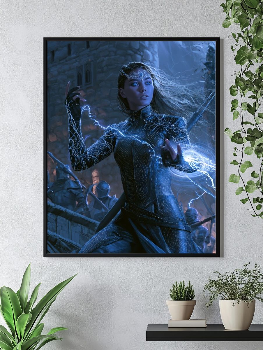 Electric Sorceress Fantasy Print. — room view 4