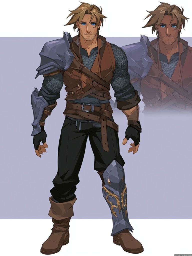 Fantasy Warrior Character Print. poster — illustration art