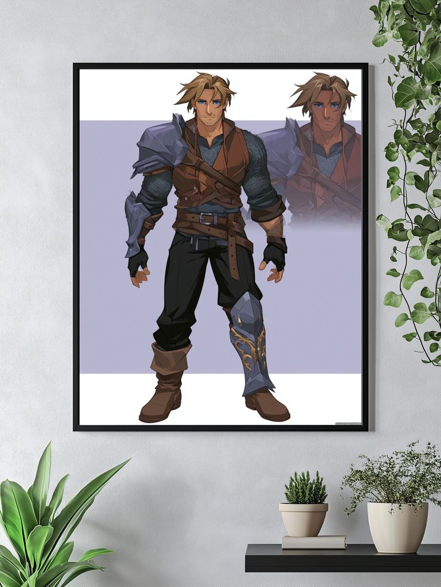Fantasy Warrior Character Print. — room view 4