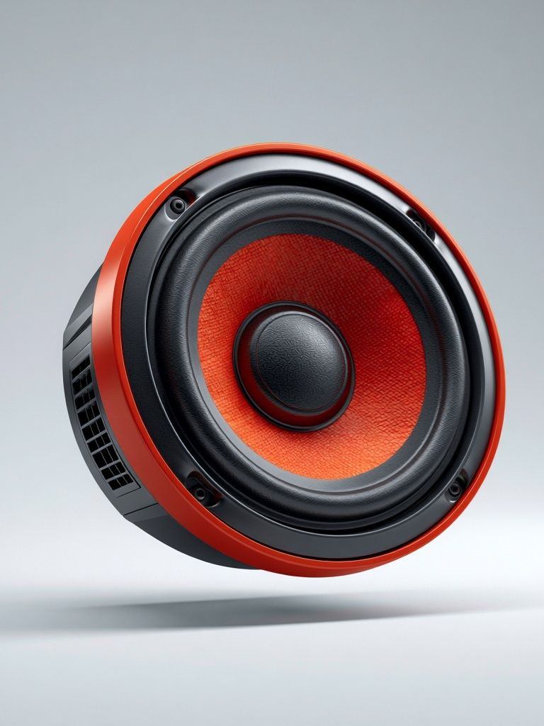 Floating Speaker Illustration Poster. poster — illustration art