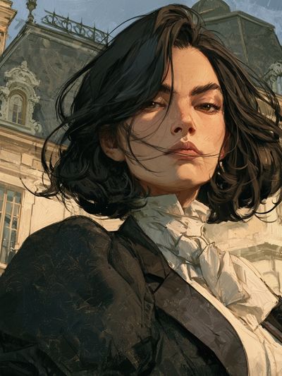 Parisian Portrait Illustration Poster.
