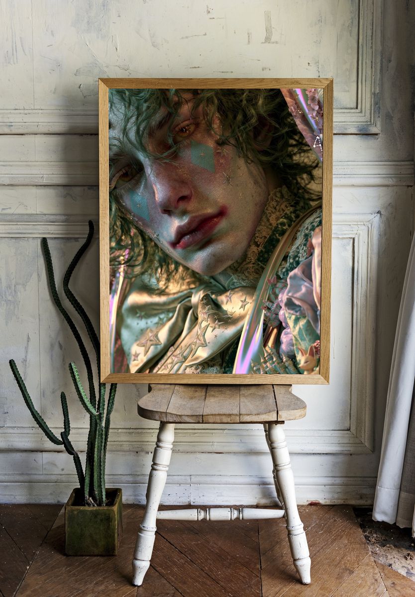 Dreamy Fantasy Portrait Print. room preview