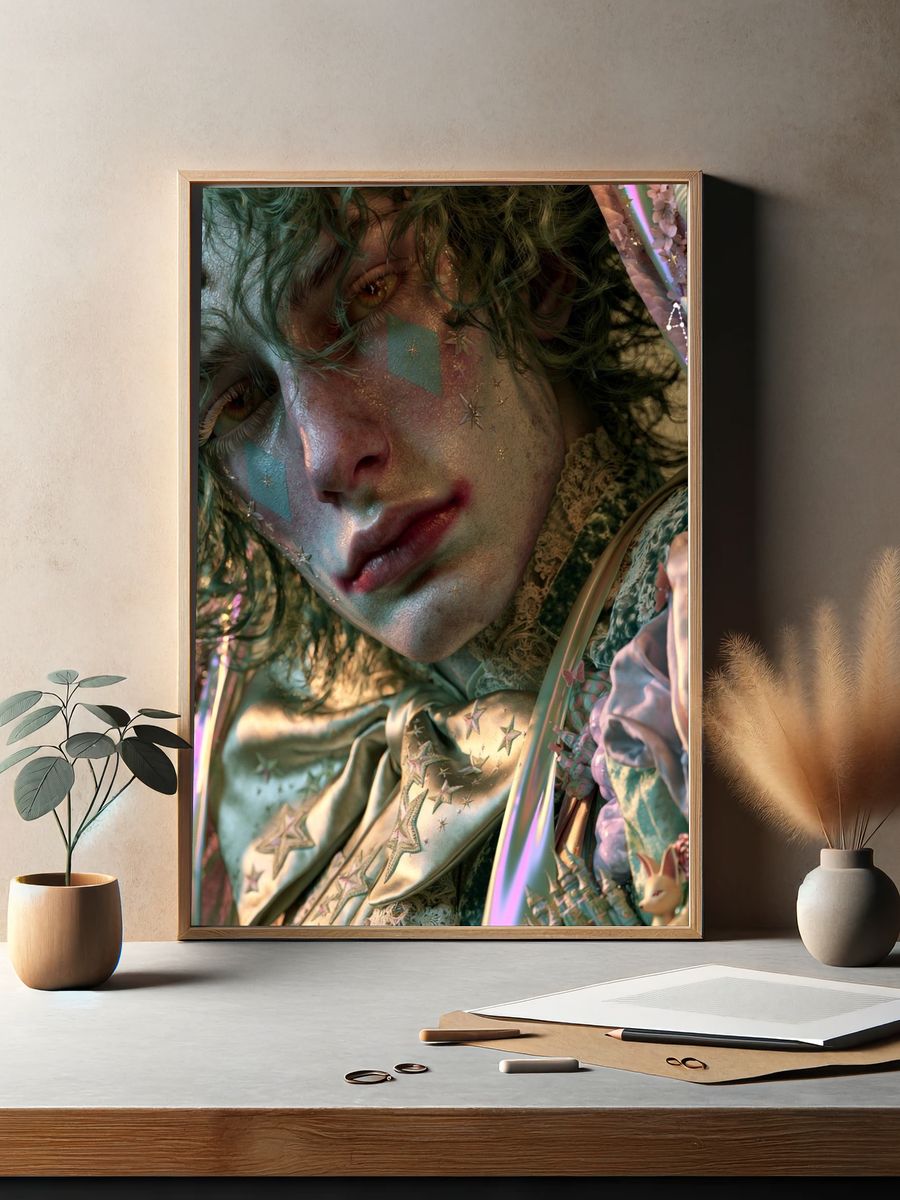 Dreamy Fantasy Portrait Print. — room view 2