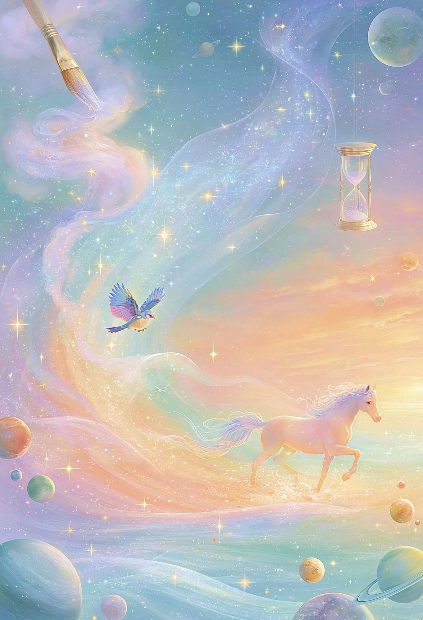Celestial Unicorn Dreamscape Poster. poster — illustration art