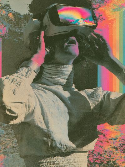 Retro VR Dreamscape Poster.