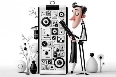 Surreal Designer Illustration Poster. poster