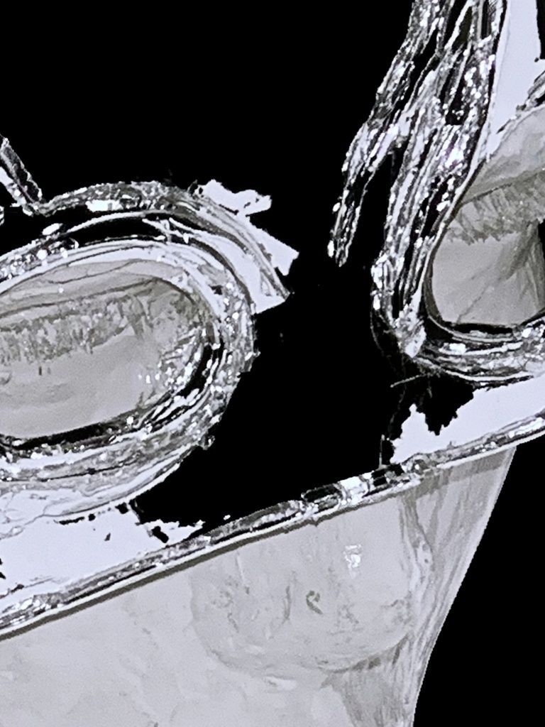Chrome Abstract Face Poster. poster detail