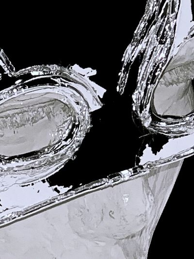 Chrome Abstract Face Poster.