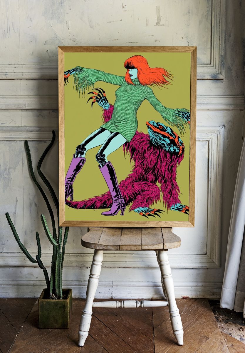 Surreal Monster Fashion Poster. — room view 1