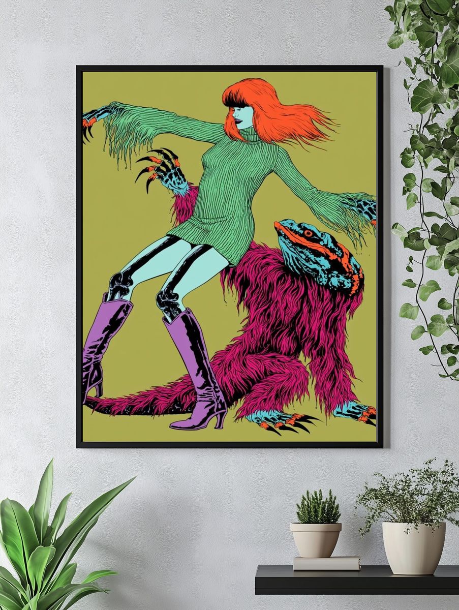 Surreal Monster Fashion Poster. — room view 4