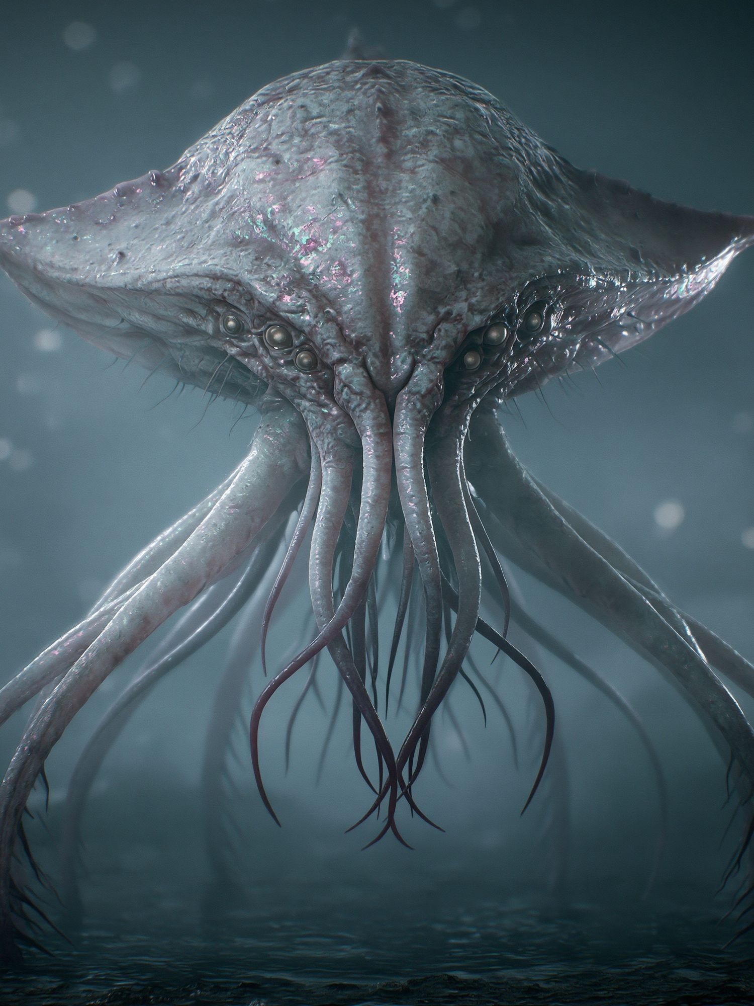 Alien Sea Creature Illustration Poster. poster — illustration art