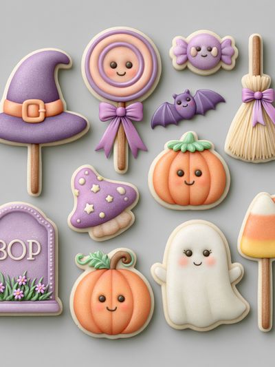 Halloween Candy Illustration Poster.