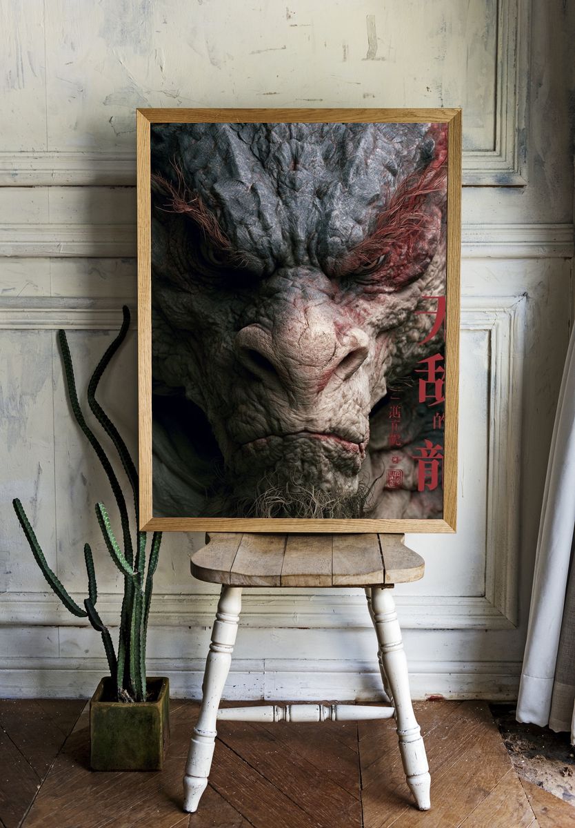 Dragon Portrait Illustration Poster. room preview