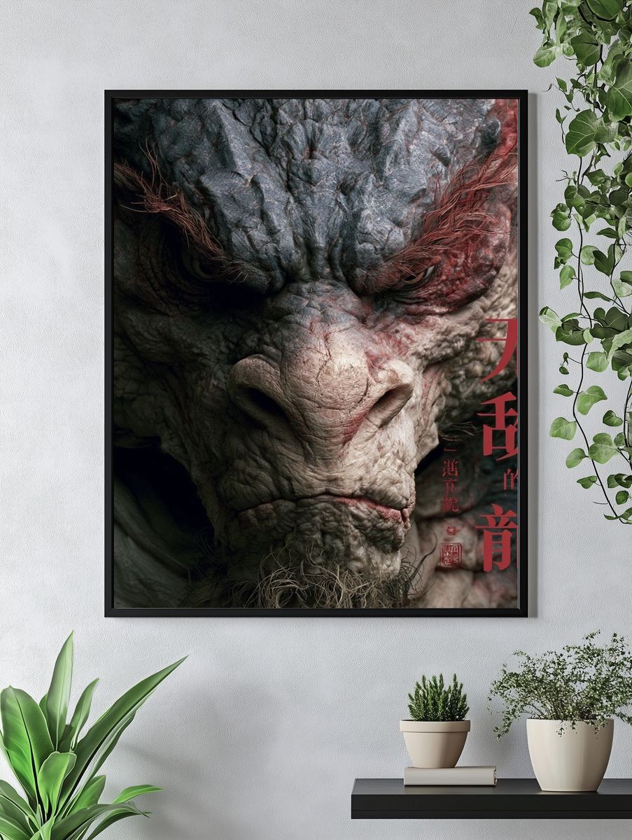 Dragon Portrait Illustration Poster. — room view 4