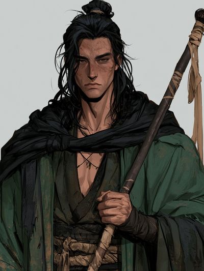 Warrior Portrait Illustration Print. poster