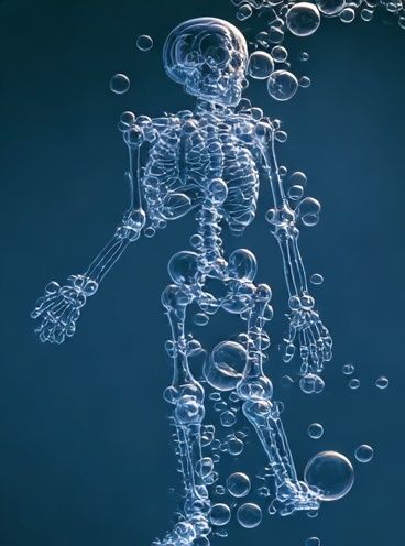 Bubble Skeleton Illustration Poster. poster detail