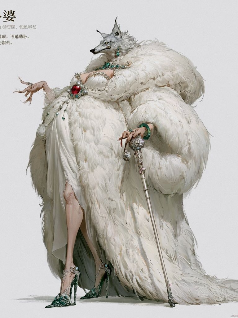 Wolf Empress Fashion Poster. poster — illustration art