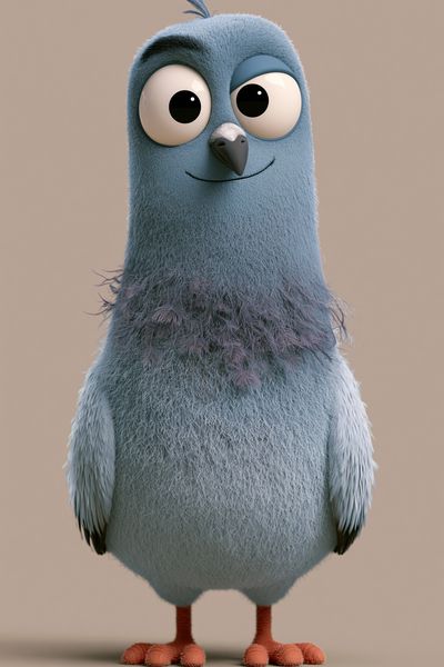 Cute Blue Bird Illustration Poster. poster