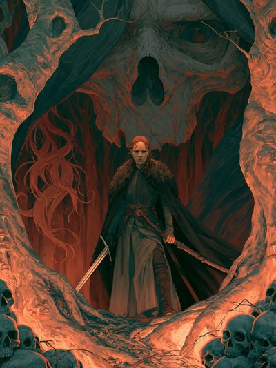 Skull Warrior Fantasy Illustration Poster.
