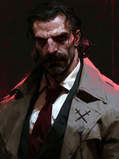 Brooding Detective Portrait Poster.