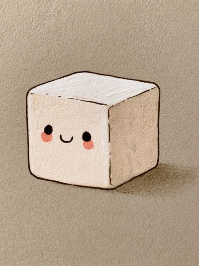 Cute Marshmallow Cartoon Poster.