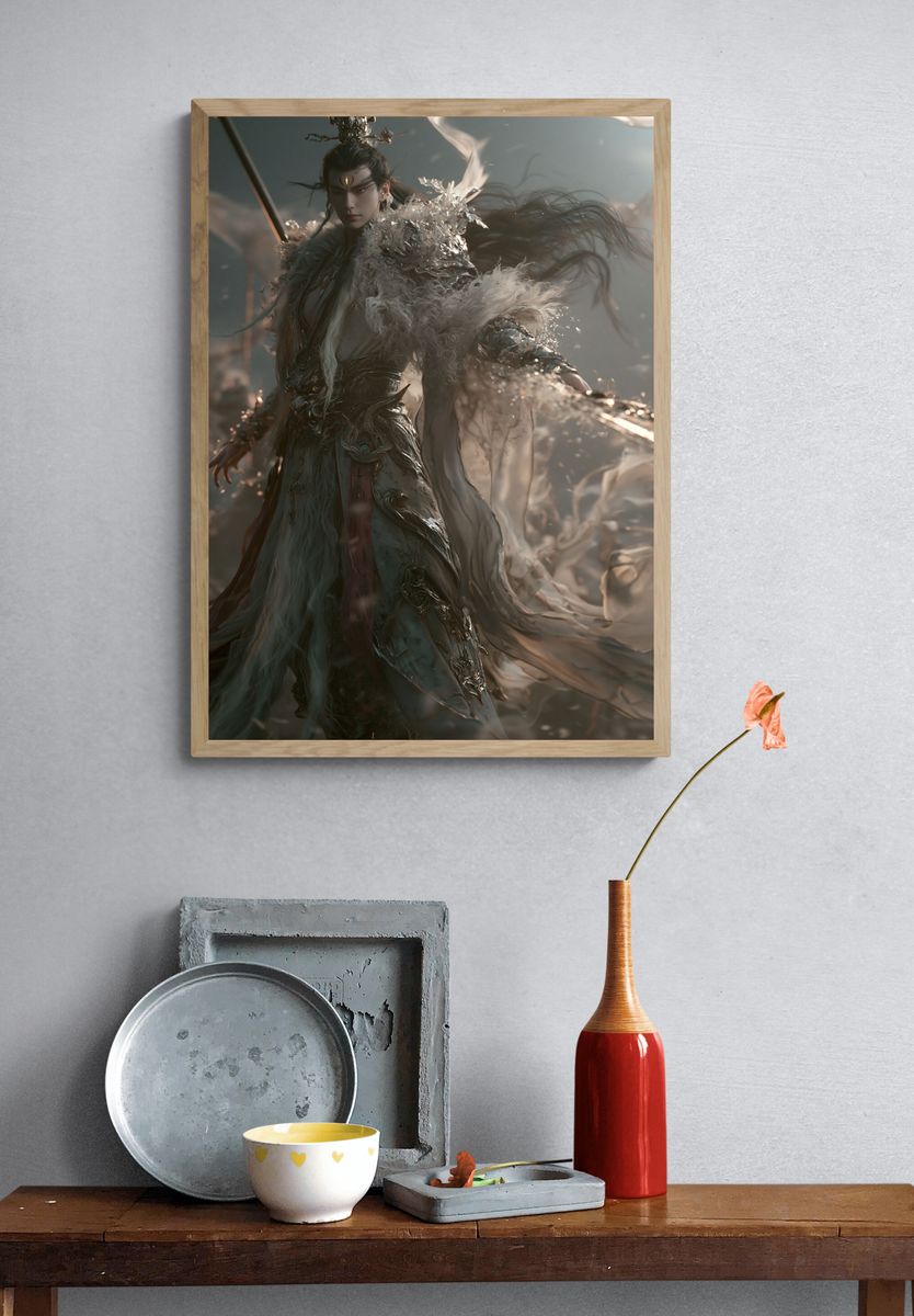 Celestial Warrior Fantasy Poster. — room view 3
