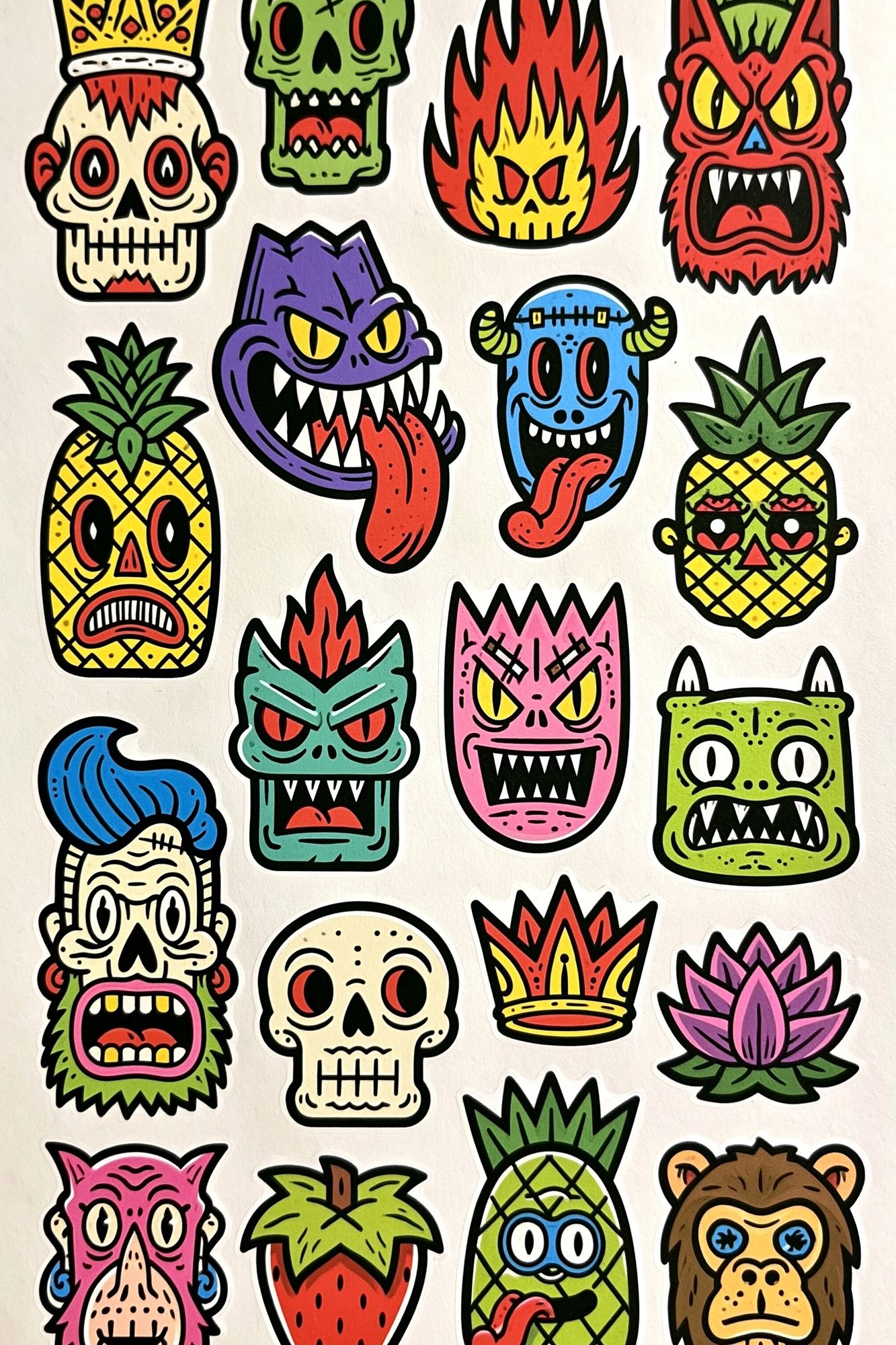 Tropical Monster Mask Illustration Poster. poster — illustration art