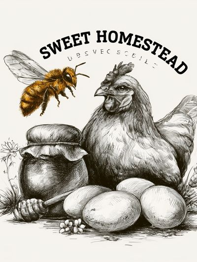 Sweet Homestead Chicken Poster. poster