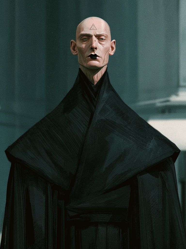 Mystic Figure — Sci-Fi Portrait Print. poster — illustration art
