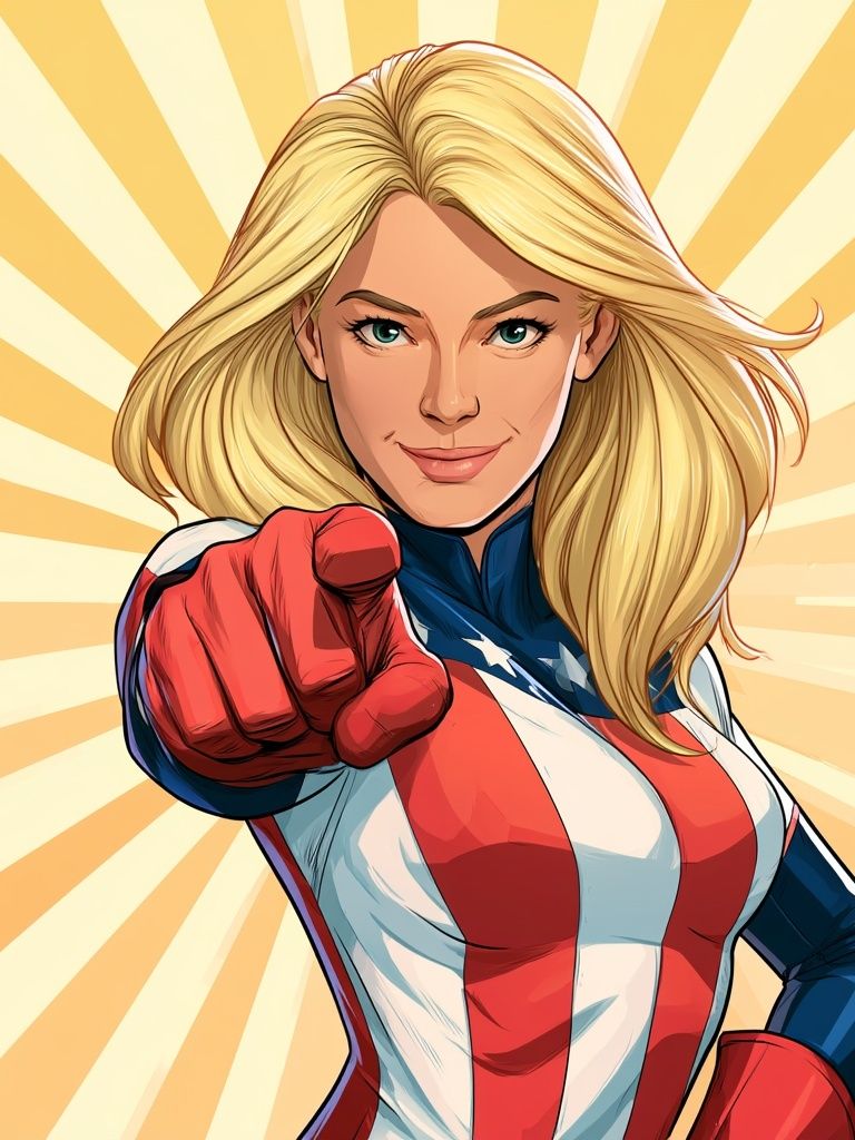 Captain Marvel Pop-Art Poster. poster detail