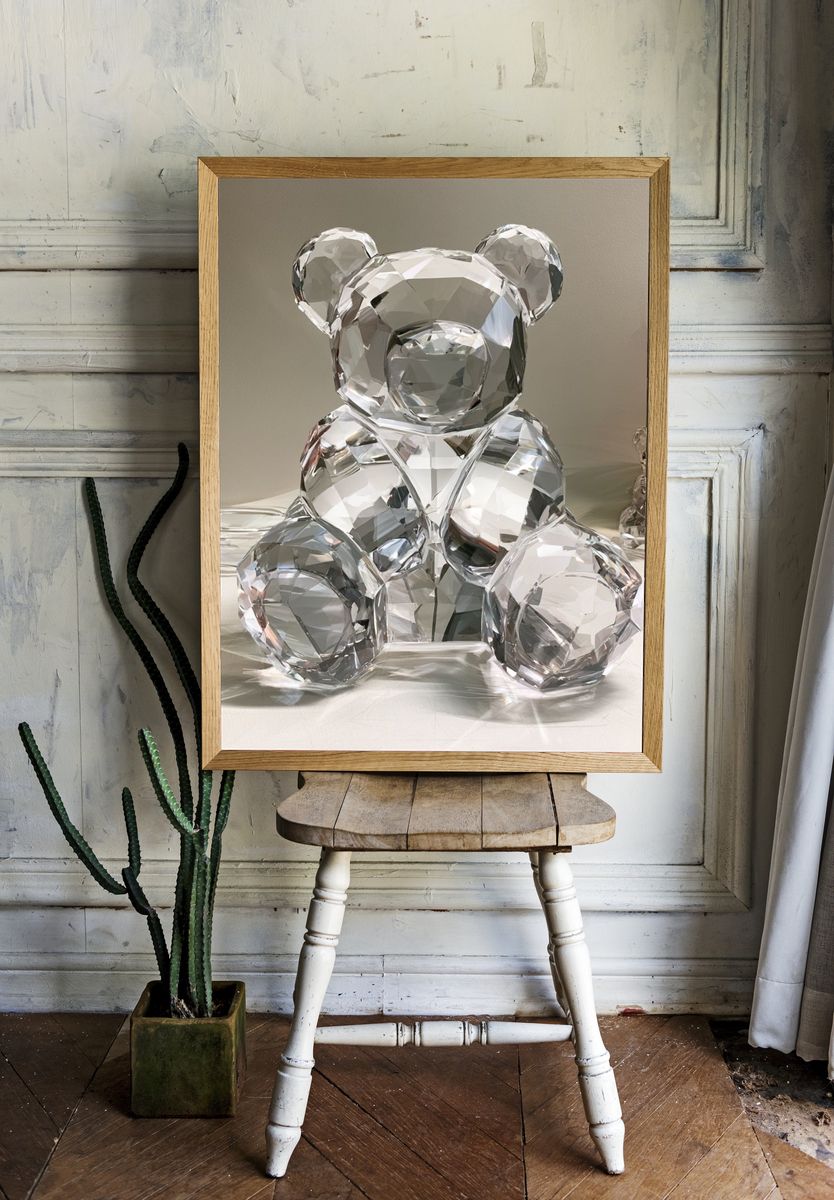 Crystal Teddy Bear Poster. room preview
