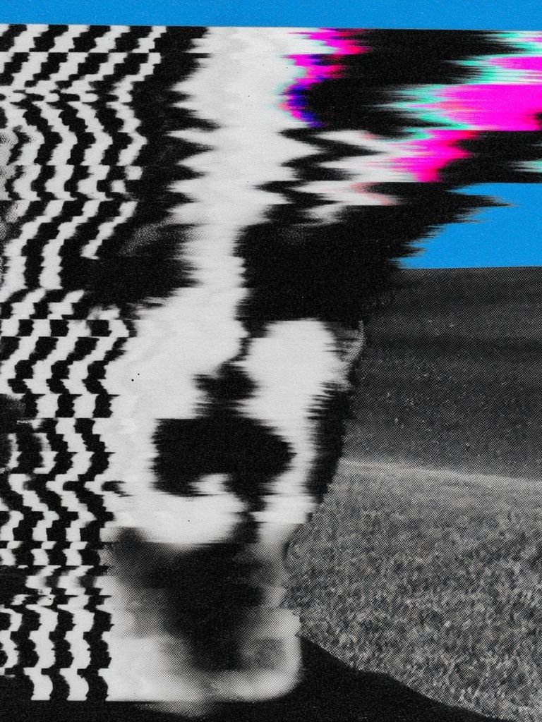 Glitch Portrait Digital Art Print. poster detail