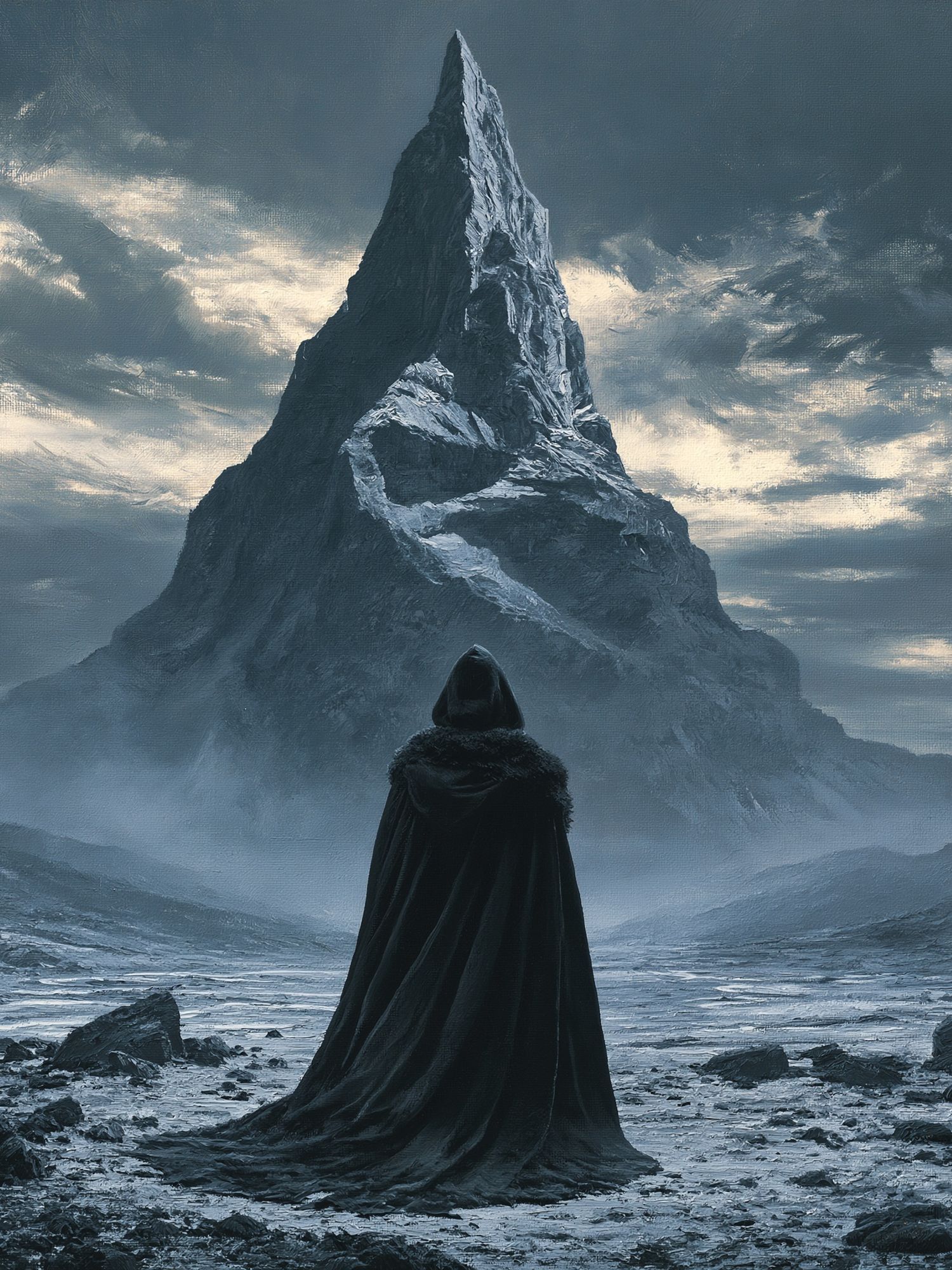 Misty Mountain Sentinel Print. poster — illustration art