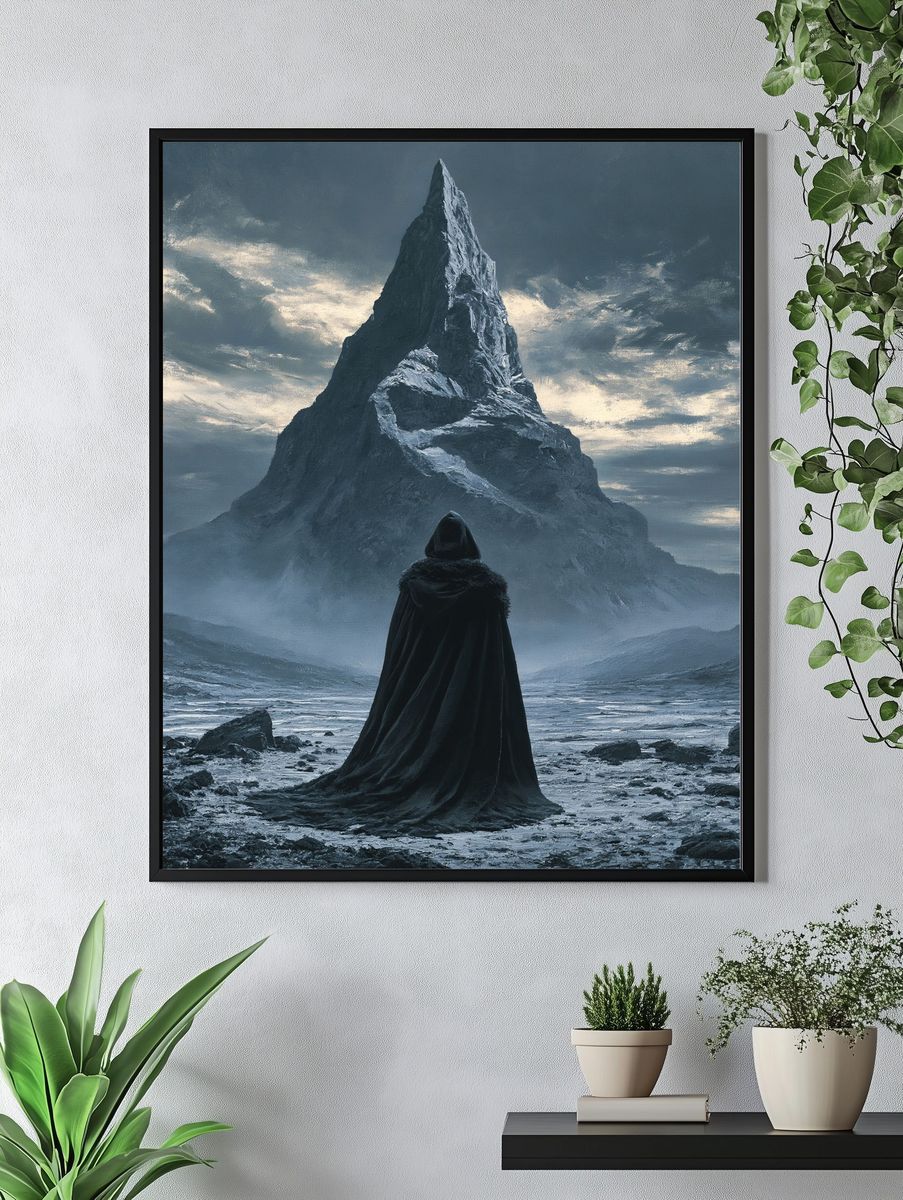 Misty Mountain Sentinel Print. — room view 4