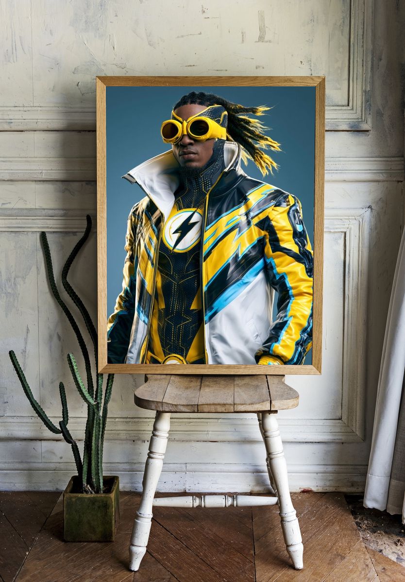 Superhero Portrait Photography Poster. — room view 1