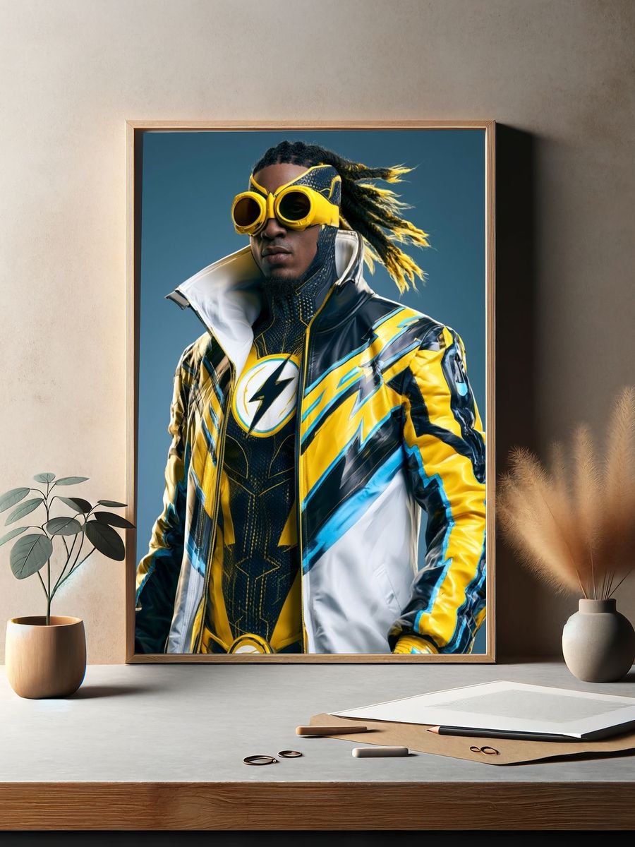 Superhero Portrait Photography Poster. — room view 2