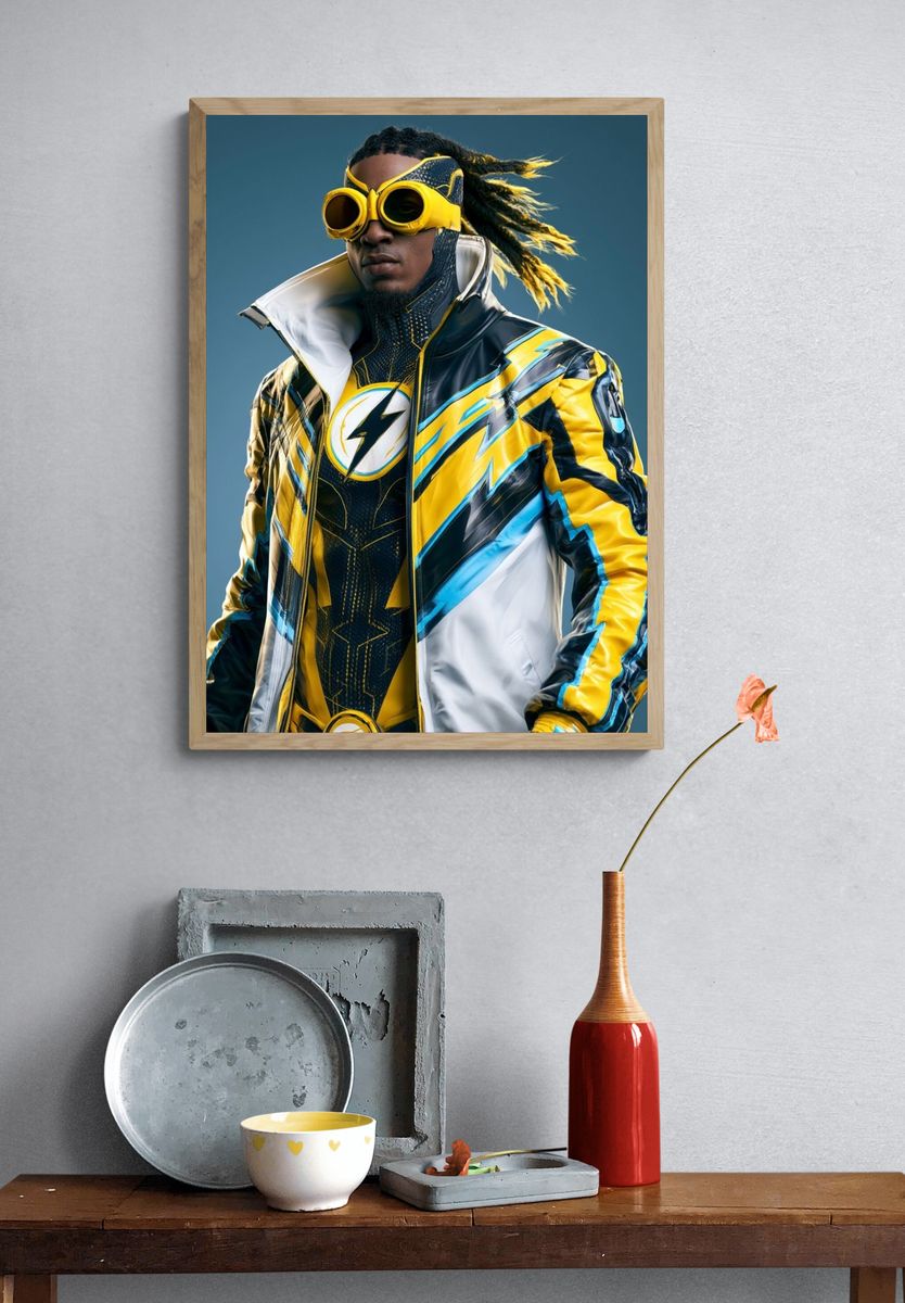 Superhero Portrait Photography Poster. — room view 3