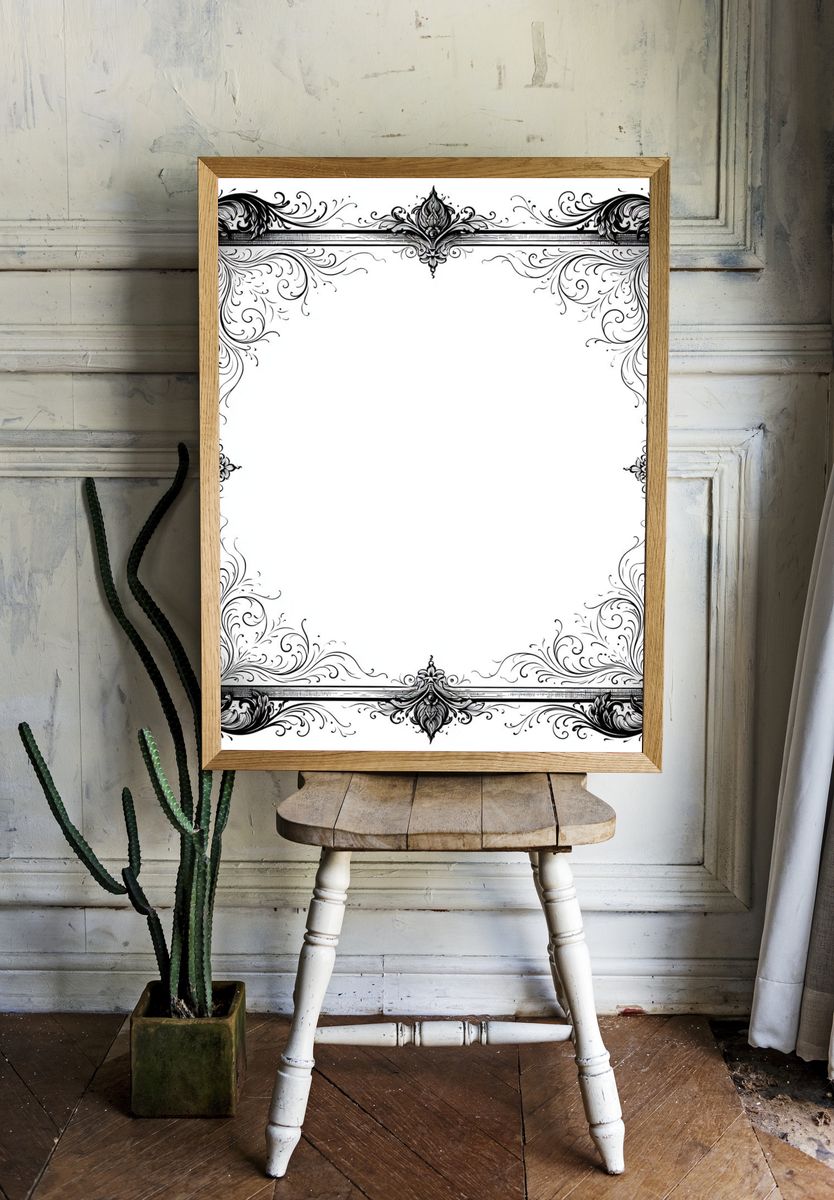 Ornate Baroque Frame Print. room preview