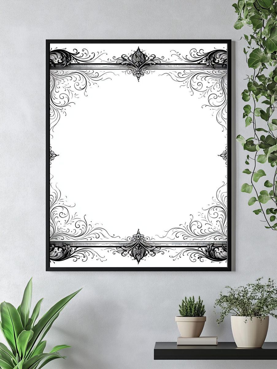 Ornate Baroque Frame Print. — room view 4
