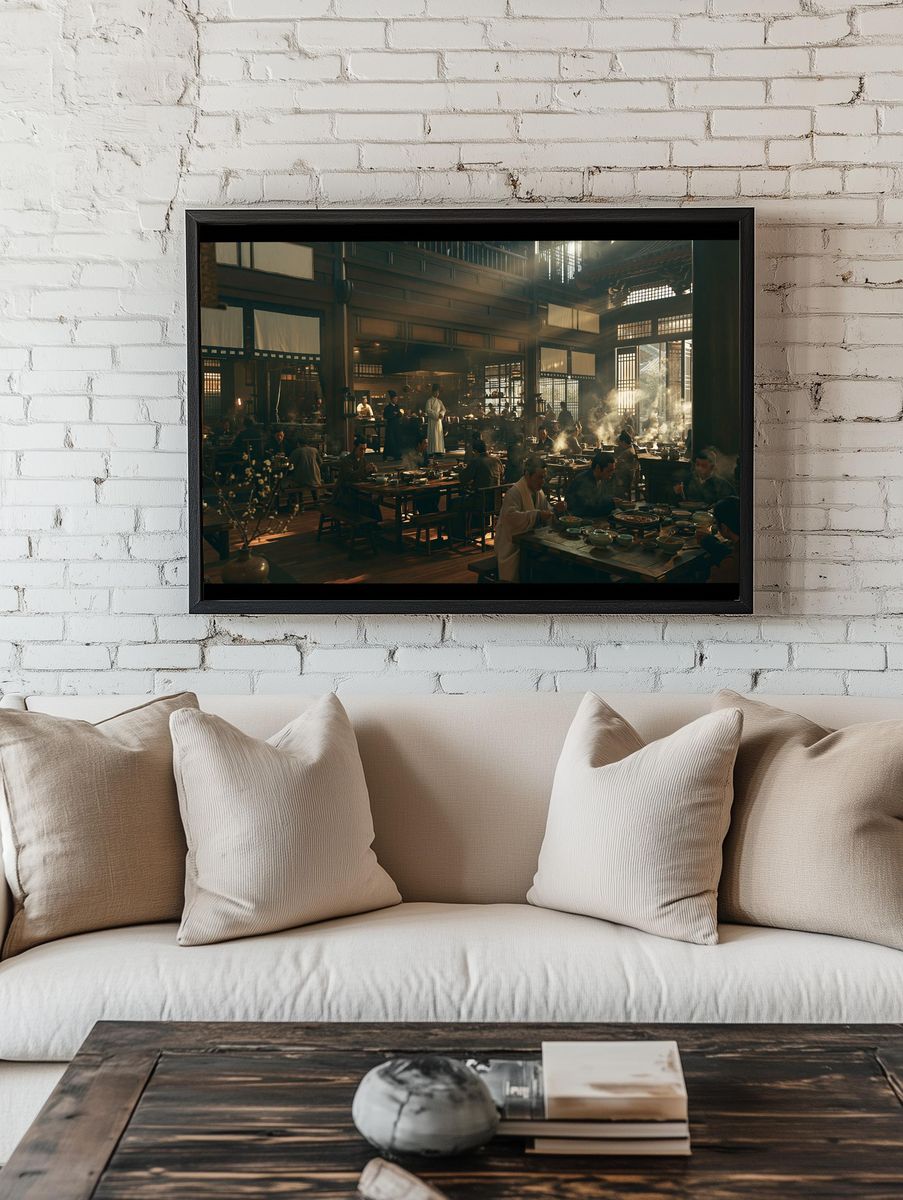 Ancient Tea House Interior Print. room preview