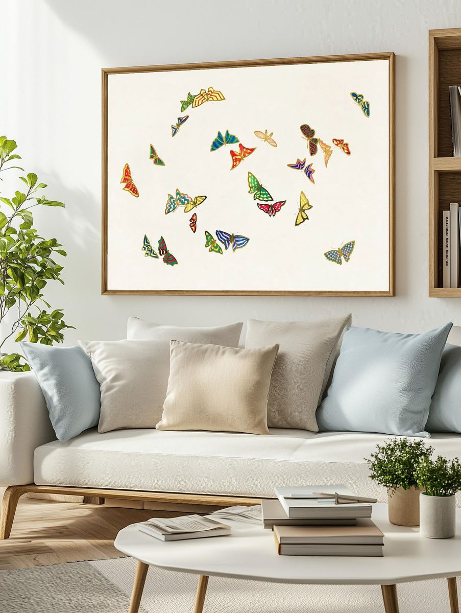 Moth Specimen Illustration Poster. — room view 2