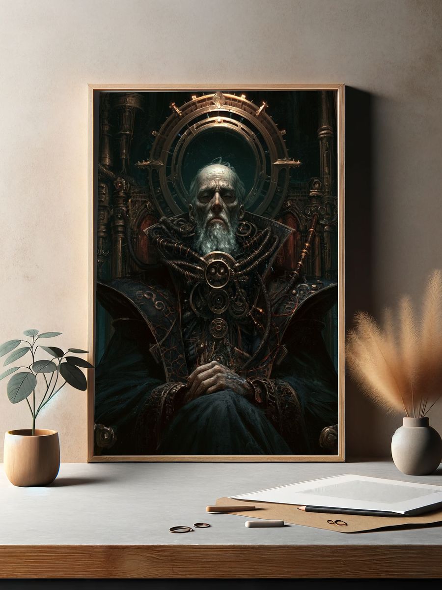 Steampunk Oracle Portrait Poster. — room view 2