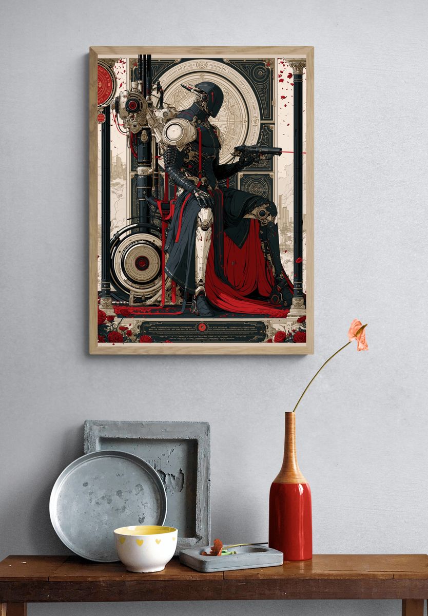 Cyberpunk Throne Mecha Poster. — room view 3