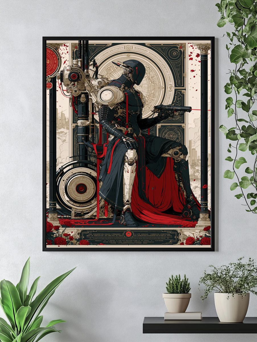 Cyberpunk Throne Mecha Poster. — room view 4