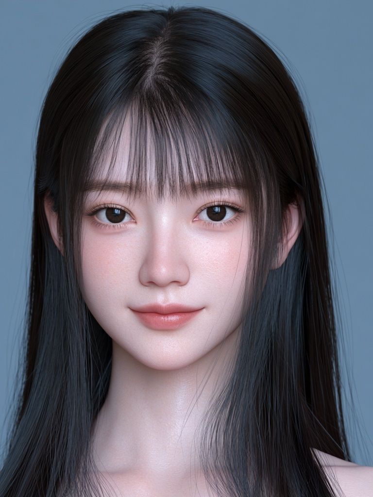 Serene Portrait Digital Art Poster. poster detail