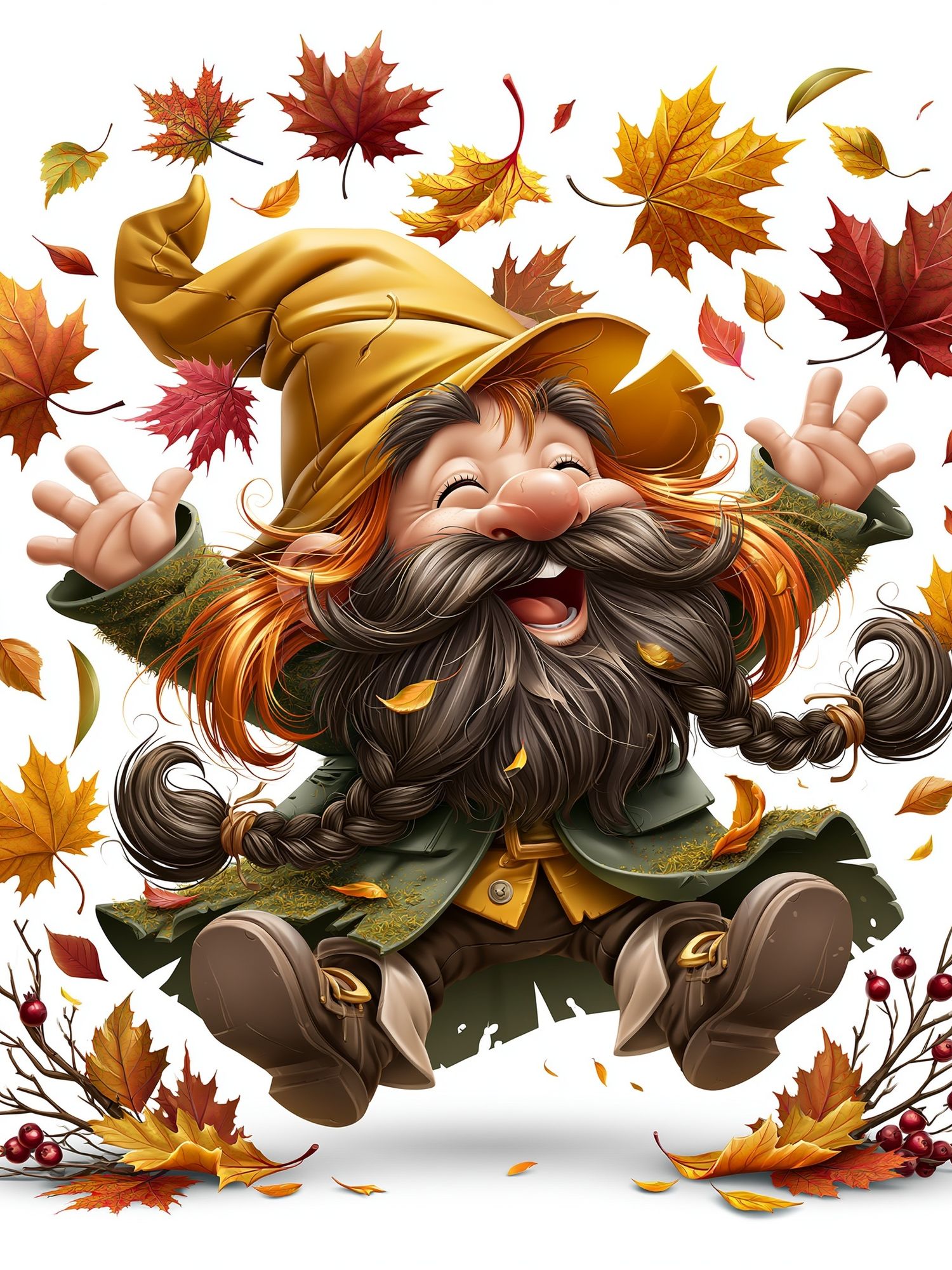 Autumn Gnome Illustration Poster. poster detail