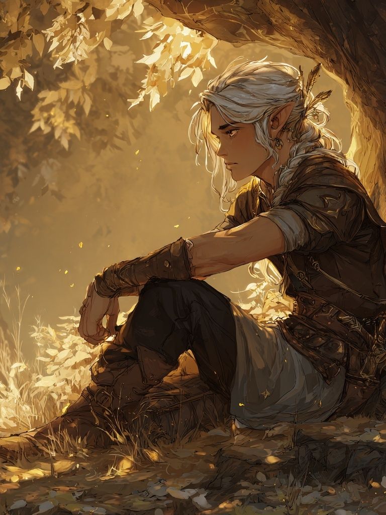 Elven Forest Portrait Print. poster — illustration art