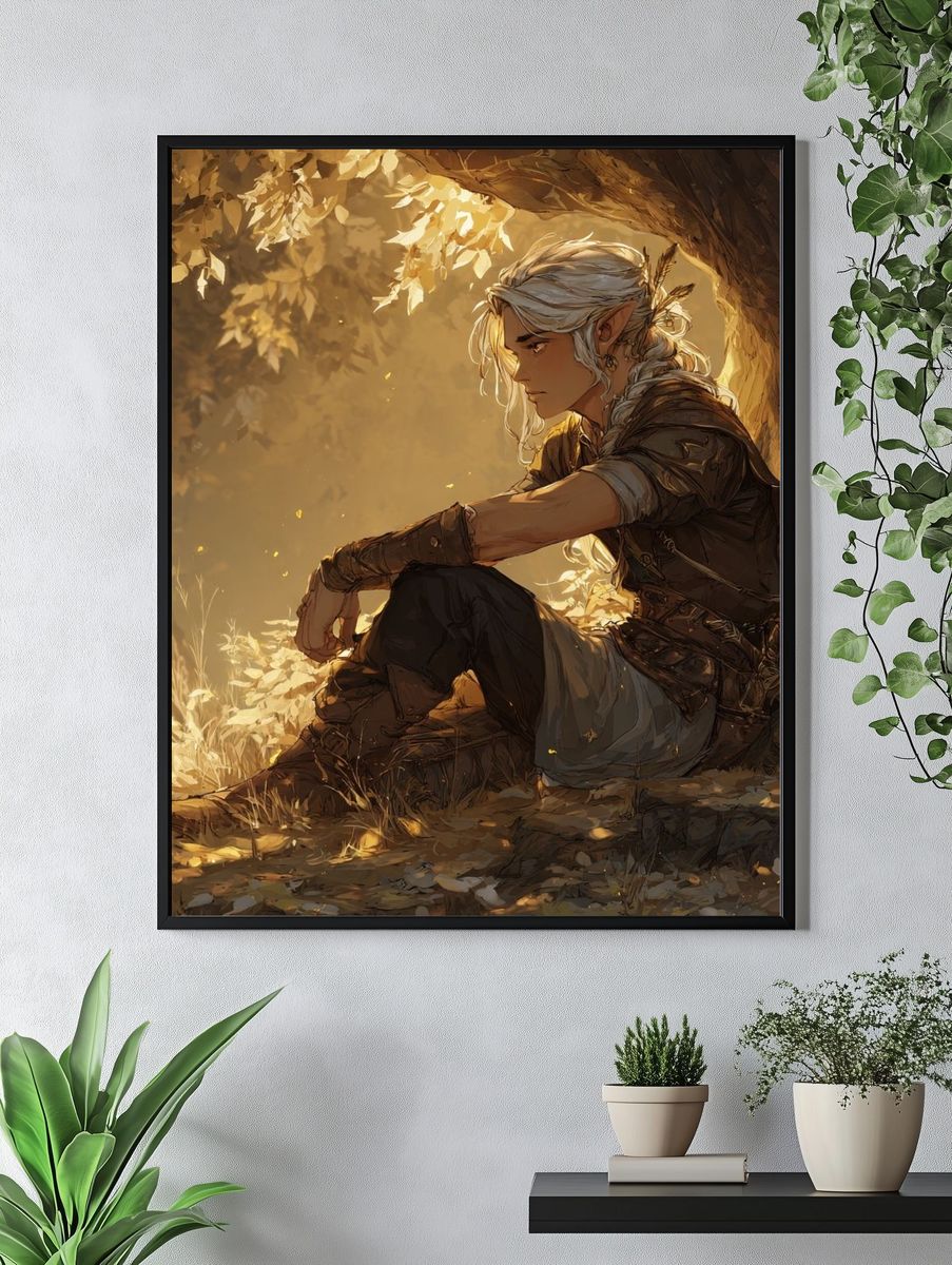 Elven Forest Portrait Print. — room view 4