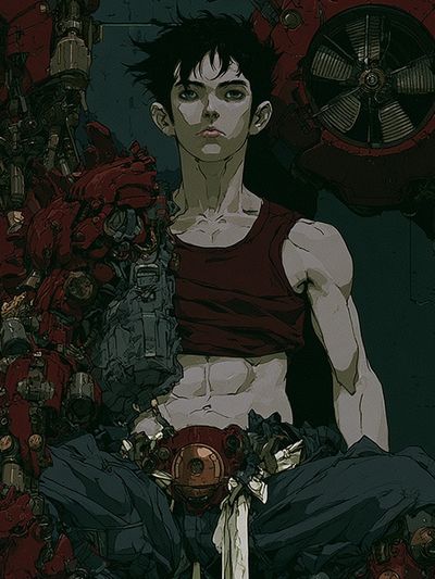 Cyberpunk Portrait Illustration Poster.
