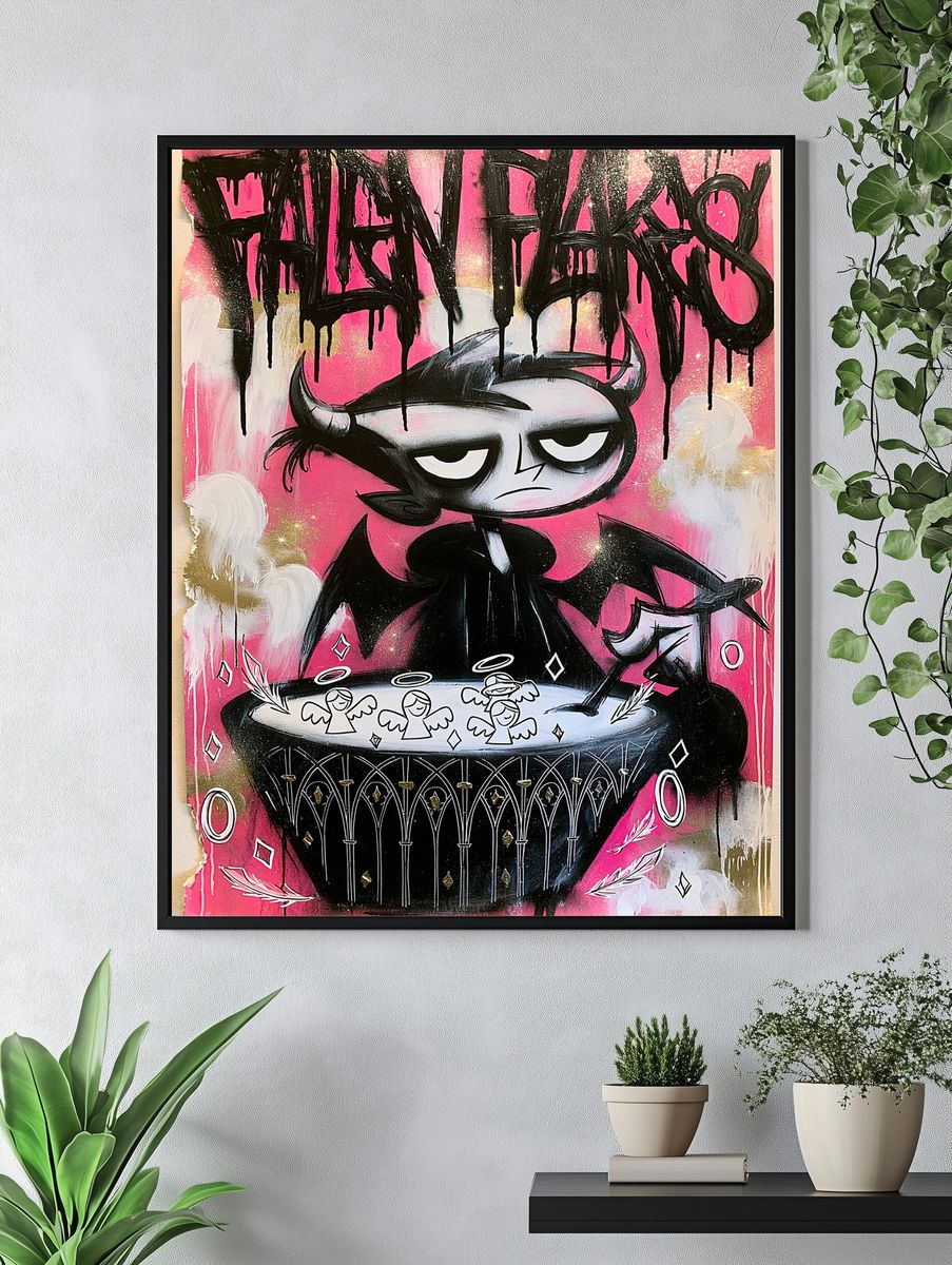 Horned Angel Graffiti Poster. — room view 4